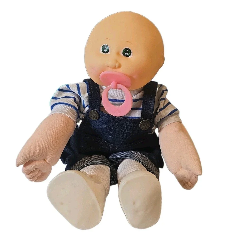 Vintage Cabbage Patch Kids Doll Pacifier Sailor Outfit Overalls w Damaged Box